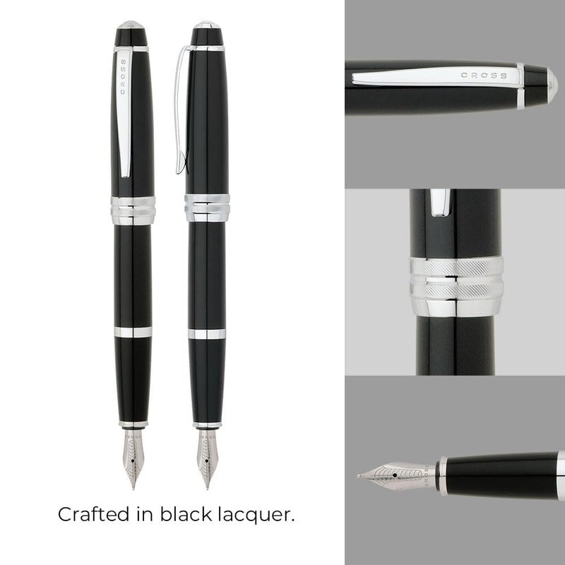 Cross Bailey Refillable Fountain Presented in a Premium Gift Box - Medium Point, Black Ink, Black - Image 4