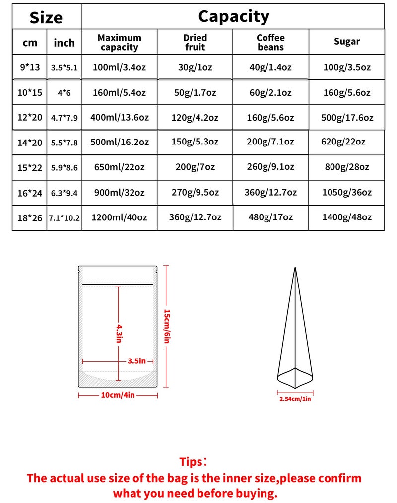 FireKylin 100 Pack Smell Proof Bags, Resealable Bags with Matte Window, Foil Pouch Stand Up Sealable Bags for Packagingï¼ˆBlackï¼Œ4" x 6"ï¼‰ - Image 2