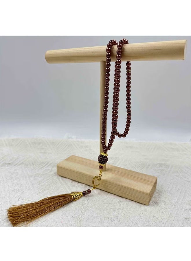 Happy D Muslim Prayer Beads, Tasbih 99 Beads Muslim Ramadan Gifts, Muslims Festival Beads Bracelet, Religious Jewelry for Ramadan, Eid, Hajj, Umrah, Wedding, Baby Shower - Image 2