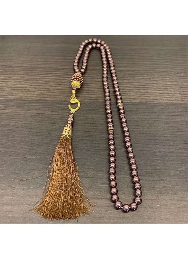 Happy D Muslim Prayer Beads, Tasbih 99 Beads Muslim Ramadan Gifts, Muslims Festival Beads Bracelet, Religious Jewelry for Ramadan, Eid, Hajj, Umrah, Wedding, Baby Shower - Image 3