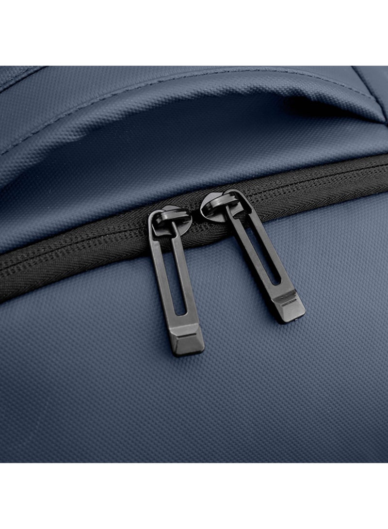 HIKE Durable Polyester Backpack Water Resistant Two Way Loader 17-inch Daypack with Built in USB Port for Men and Women, HK2104- Blue - Image 4