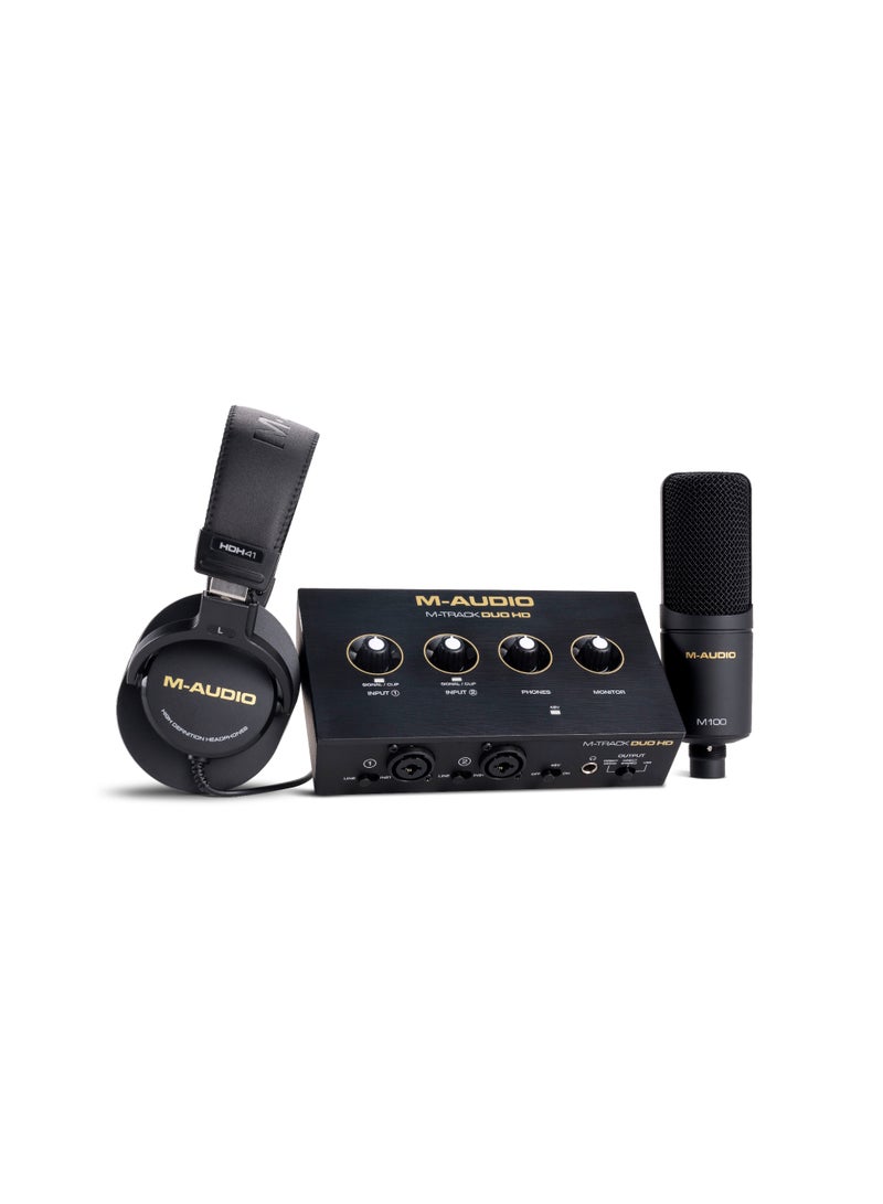 M-Audio M-Track Duo HD Producer Pack Complete Production Package featuring the M-Track Duo HD - Image 1