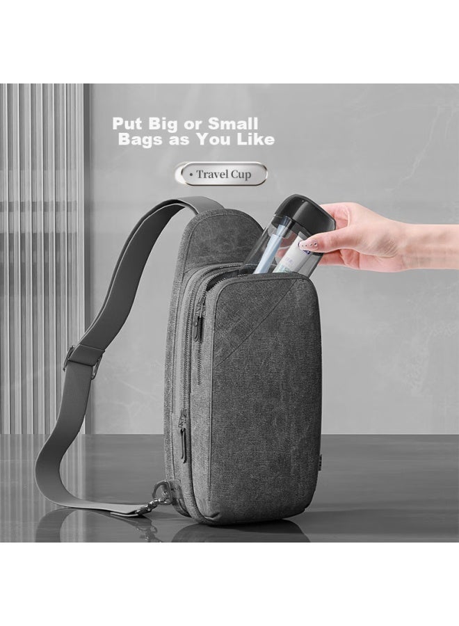 ETRAVEL Etravel Travel Mini Toiletry Cup, Single-person Toothbrush Holder Set, Mouthwash Cup, Toothbrush Cup, Storage Box, Gentleman Gray - Image 5