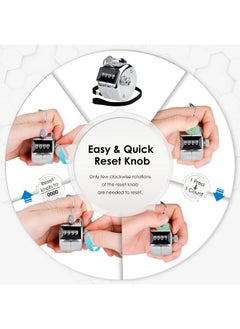 KTRIO KTRIO Metal Handheld Tally Counter 4-Digit Number Count Clicker Counter, Hand Mechanical Counters Clickers Pitch Counter for Coaching, Knitting, People, Lap, Fishing, Golf and Row, 1 Pack  - Image 5