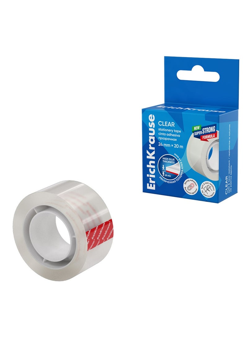 ErichKrause 1-Piece Clear Stationery Tape 24mmx33 Meter Size - Image 1