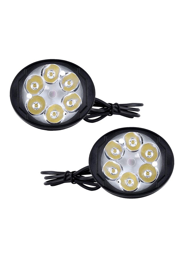 إسكدنيا مجموعة أضواء ضباب أمامية للدراجات النارية، مضادة للماء بـ6 مصابيح LED وجهد 12 إلى 80 فولت، مكونة من قطعتين - Image 4