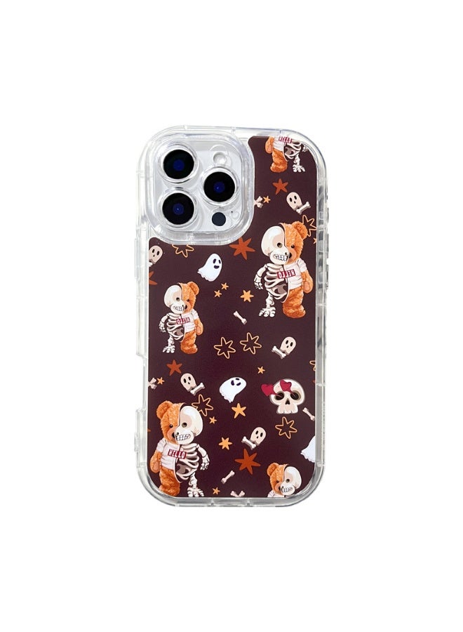 NIBEMINENT Halloween Bear Protective TPU Case Cover For iPhone 15 Clear - Image 2