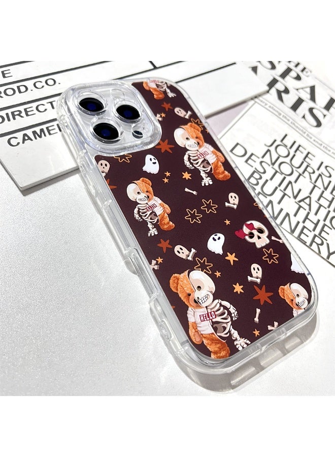 NIBEMINENT Halloween Bear Protective TPU Case Cover For iPhone 15 Clear - Image 1