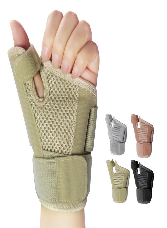 Malloraned Adjustable Thumb Brace,Wrist Support for Tenosynovitis Braces,Pain Relief for Thumb Sprains, Arthritis, and Tendonitis,Thumb Splint for Left and Right Hands(Beige) - Image 1