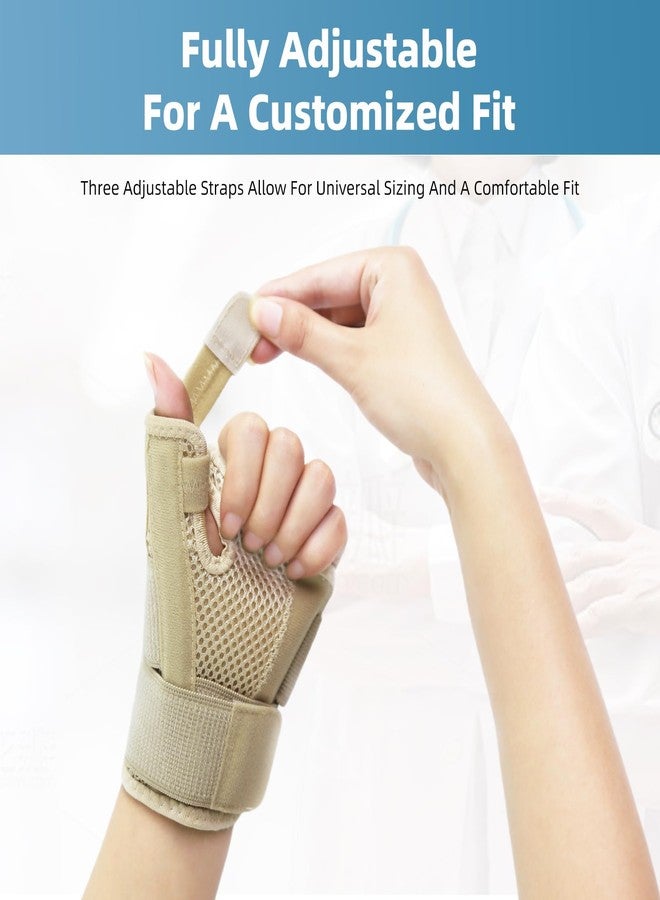 Malloraned Adjustable Thumb Brace,Wrist Support for Tenosynovitis Braces,Pain Relief for Thumb Sprains, Arthritis, and Tendonitis,Thumb Splint for Left and Right Hands(Beige) - Image 3