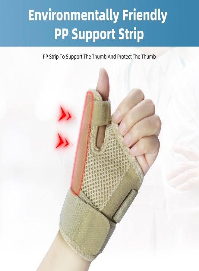 Malloraned Adjustable Thumb Brace,Wrist Support for Tenosynovitis Braces,Pain Relief for Thumb Sprains, Arthritis, and Tendonitis,Thumb Splint for Left and Right Hands(Beige) - Image 4