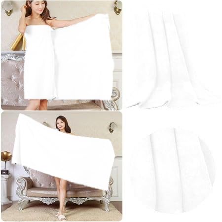 Home Studio Home Plus Studio 100 Cotton Fade Resistant 650 GSM Bath Towel for Bath Travel Gym Beach Pool and Yoga 4Pcs White 30 x 60 - Image 2