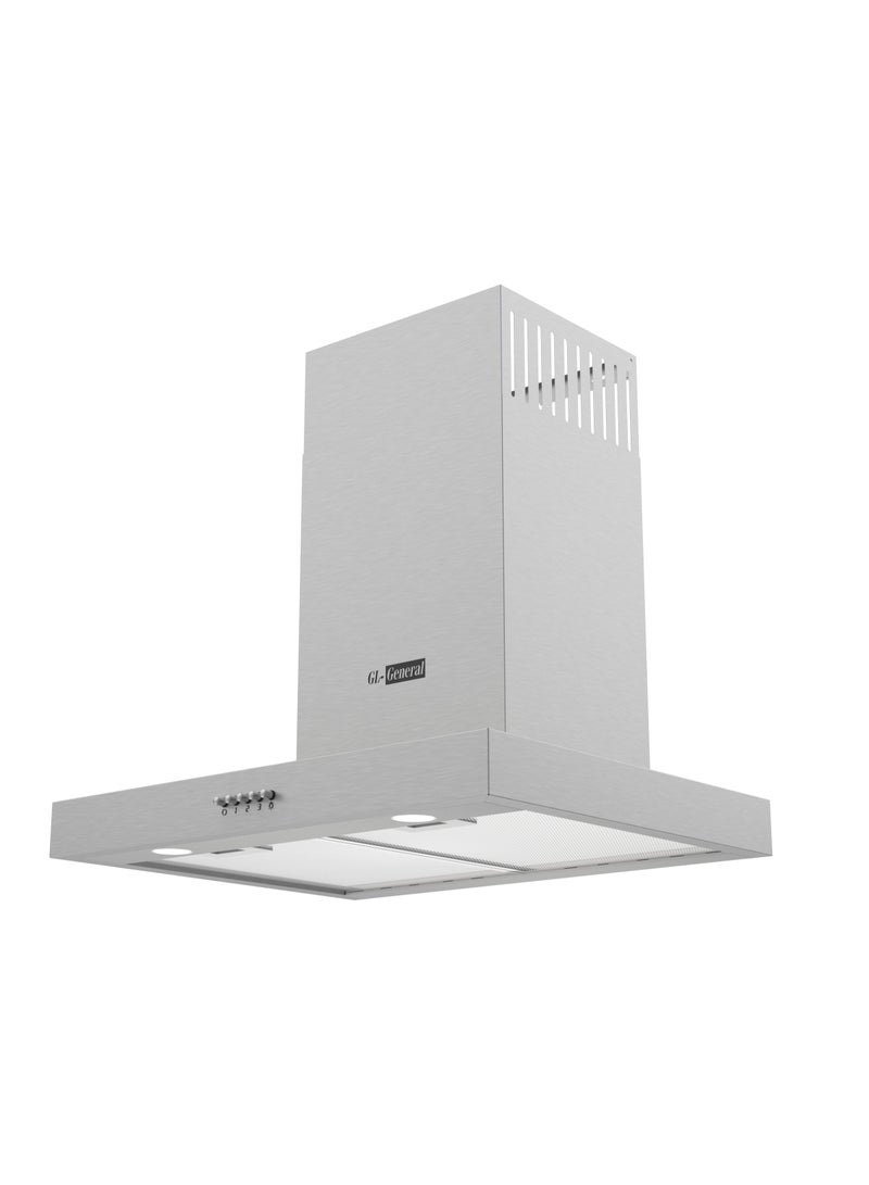 GL General General GL 60x50cm Wall Ranger Hood, Noiseless, T Model, Silver, 5 Filters, 3 Speeds, 2 Lights, High Quality, Easy to Clean  - Image 5