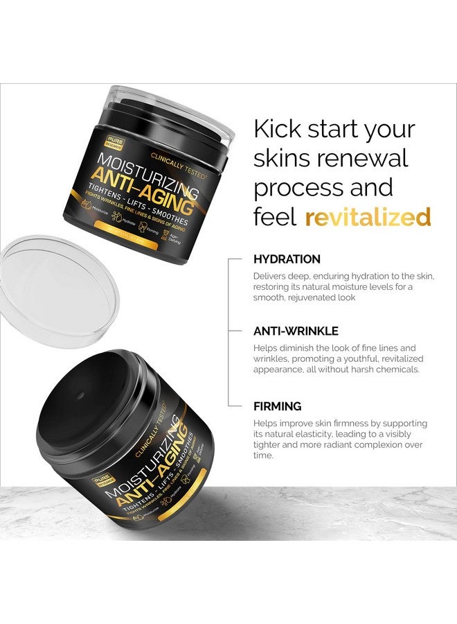 بيور ريسيرش كريم مرطب للوجه للرجال - كريم مضاد للشيخوخة للرجال، يحتوي على الكولاجين والريتينول وحمض الهيالورونيك - نهارًا وليلاً - للعناية ببشرة الوجه - مضاد للتجاعيد، 1.7 أونصة - Image 5