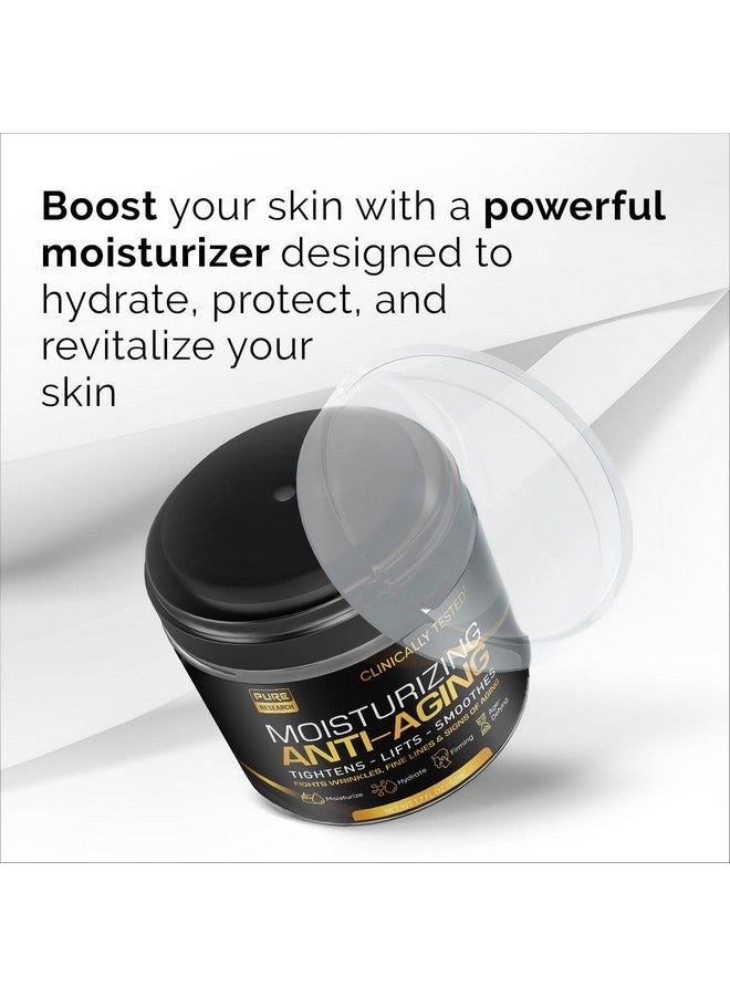 بيور ريسيرش كريم مرطب للوجه للرجال - كريم مضاد للشيخوخة للرجال، يحتوي على الكولاجين والريتينول وحمض الهيالورونيك - نهارًا وليلاً - للعناية ببشرة الوجه - مضاد للتجاعيد، 1.7 أونصة - Image 4