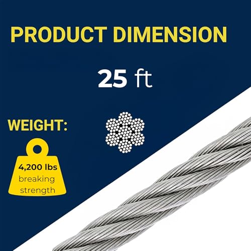 Tie Down Engineering 59385 Winch Cable 3/16" x 25' - Image 4