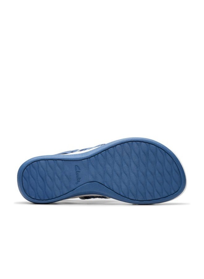 clarks Women's Arla Stroll Flat Sandal, Blue Combi, 8, 38.5 EU - Image 4