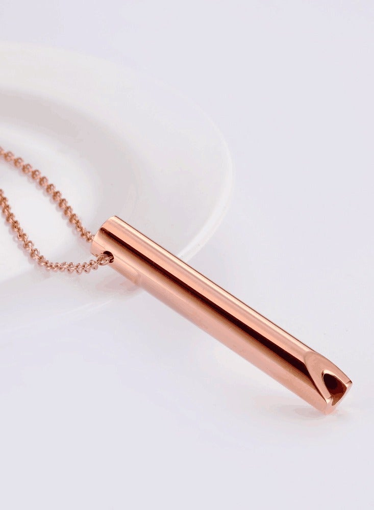 قلادة مطلية بالستانلس ستيل للتأمل واليقظة، لون وردي