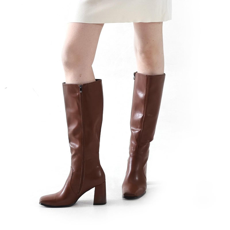 Vipost 3.35-inch Square Toe Knee High Boots for Women, Chunky Block Heel Tall Boots for Women with Side Zipper, Fashion Comfortable Long Fall Winter Boot 2025 - Image 2