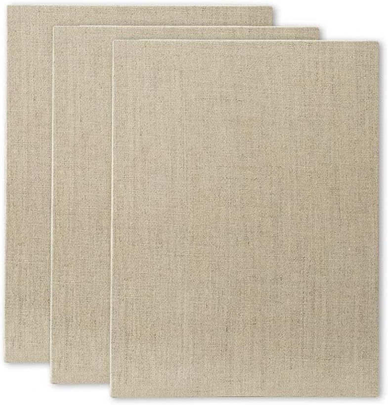 Senso Clear Primed Linen Panels - 3x4-3 Pack of Panels for Painting Oils, Acrylics, Pastels and More - Image 1