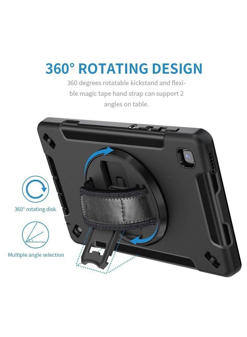 Shockproof Case For Galaxy Tab A7 10.4” 2020 (Sm-T500 / T505 / T507), Heavy Duty Tough Hard Protective Case Rugged Cover, With Kickstand –Black