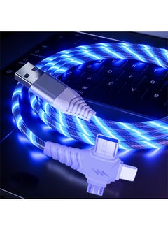 Generic 3 in 1 Led Light Up Charging Cable, 40 W Fast Charge Type C Gradual Changing Shining Charging Cord, 1m Charging Cable IP Port for Most Phones iPads iPhones Tablets (Colorful)  - Image 5
