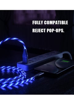 Generic 3 in 1 Led Light Up Charging Cable, 40 W Fast Charge Type C Gradual Changing Shining Charging Cord, 1m Charging Cable IP Port for Most Phones iPads iPhones Tablets (Colorful)  - Image 3