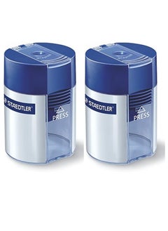 STAEDTLER 2-Piece One Hole Tub Sharpener Blue/Silver  - Image 1