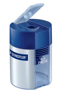 STAEDTLER 2-Piece One Hole Tub Sharpener Blue/Silver  - Image 2