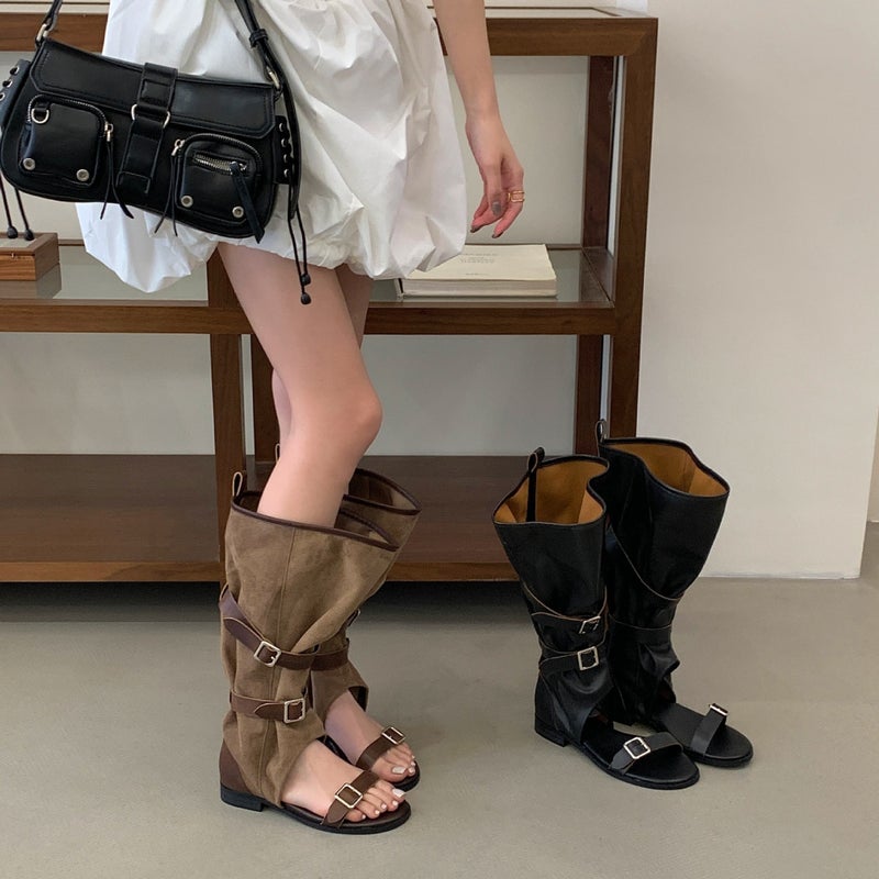 Women's Open Toe Block Heel Sandals - Image 1