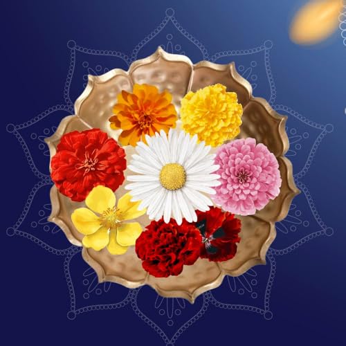 CraftVatika Urli Bowl Set for Decoration - Big Size Urli Bowl for Home Decor, Diwali Decoration Items for Home Decor, Elegant Urali Decor Bowl, Floating Flowers Diya Tealights Arrangement - Image 4