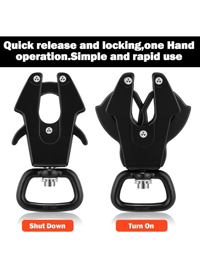 Reginary 2 Pcs Frog Clip Dog Leash Clip 360 Degree Swivel Clip Heavy Duty Quick Release Clip Metal Dog Leash Buckle Dog Leash Clasp Dog Chain Buckle for Linking Pet Collar and Pet Supplies - Image 2