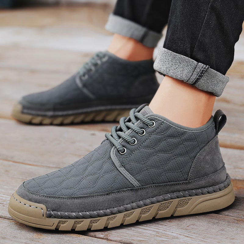 Men's Winter Cotton-padded Ankle Boots with Fleece Lining - Image 3