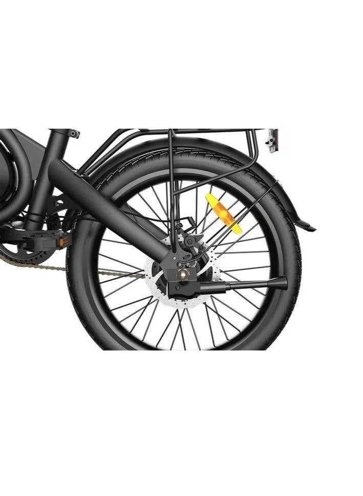 KUGOO V1 Pro Electric Bicycle, 400W Motor, 30KM Range, 20-inch Tires, Black - Image 4