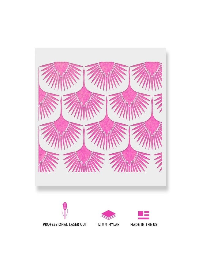 Stencil Revolution Art Deco Cranes Pattern Wall Stencil - Decorate Your Home for Less - Bathroom Stencils, Deco Stencil, Cranes Stencil, Large Stencil Wall - Image 5