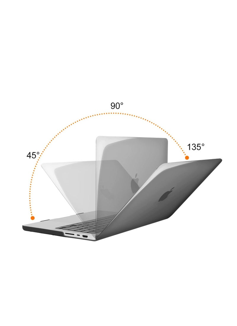 Generic - Hard Shell Case Protective Snap On CoverCompatible with MacBook Pro 14 inch Case 2021-2023 Release M2 A2779 A2442 M1 Pro/Max Chip w/Touch ID/Protective Plastic Hard Shell Case (Crystal Black) - Image 1
