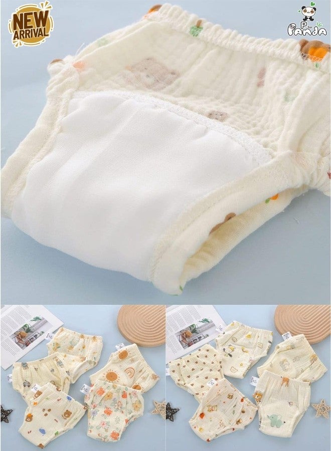 pilu Baby Training Dipar for Baby Boys & Girls Soft Cotton Reusable Potty Training Dipar Absorbent & Washable Baby Toilet Training Diapar (12-24 Months, 8, count) - Image 2