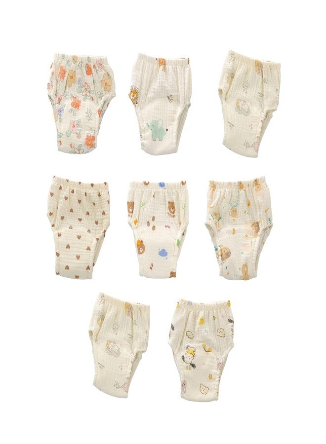 pilu Baby Training Dipar for Baby Boys & Girls Soft Cotton Reusable Potty Training Dipar Absorbent & Washable Baby Toilet Training Diapar (12-24 Months, 8, count) - Image 1