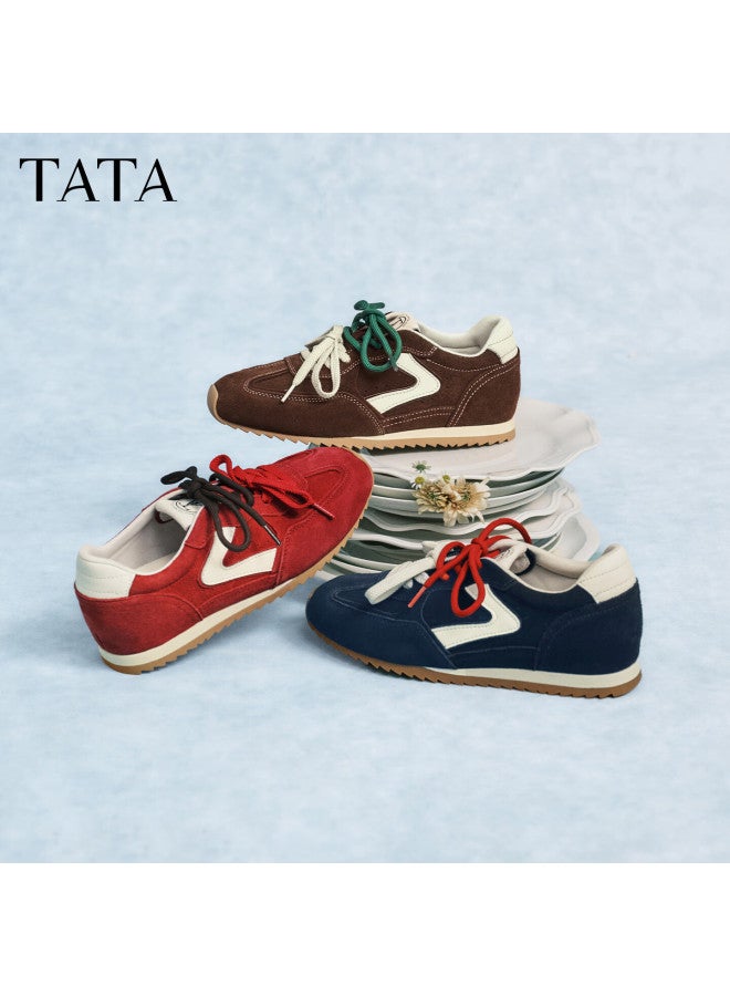 Tata Autumn New Thick-soled Breathable Women's Sneakers Blue/white Am6 38 - Image 1