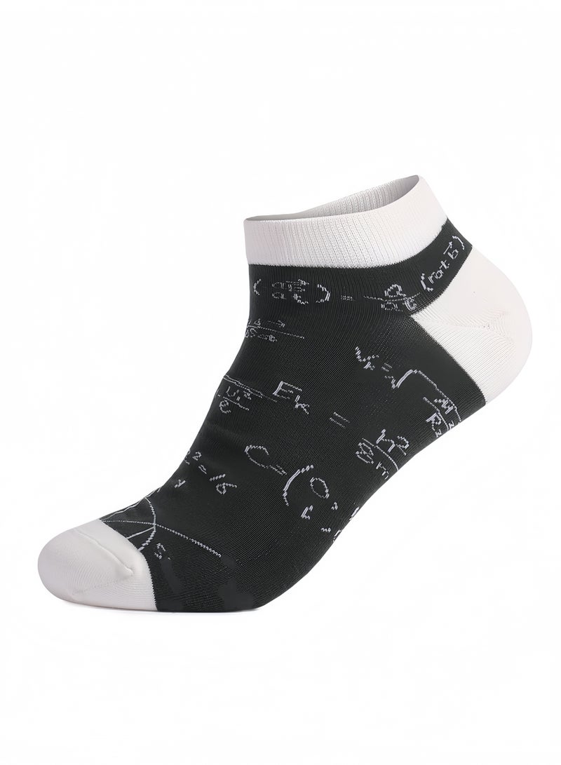 5-Pack Fun Math Socks Men's Large Size Ankle Socks Fit EU 44-49/US 9-12 - Image 5