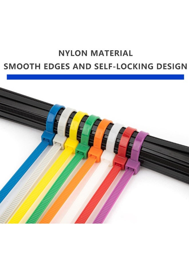 Self-Locking Plastic Cable Zip Ties, 100 Pack UV Resistant Wire Straps for Home Office Garage Indoor Outdoor Cable Management - Image 4