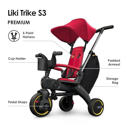 Doona Liki Trike S3 Flame Red 5in1 Compact Foldable Tricycle Suitable for Toddlers 10 to 36 Months - Image 5