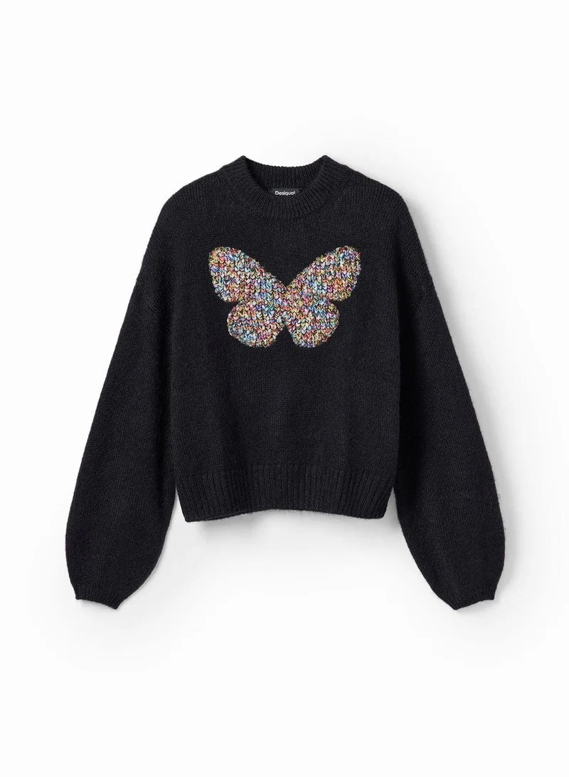 DESIGUAL Chunky Knitted Butterfly Pullover