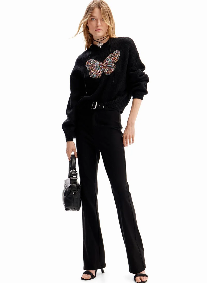 DESIGUAL Chunky Knitted Butterfly Pullover