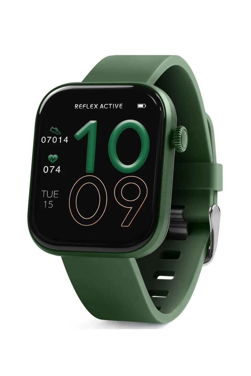 ريفليكس نشط Reflex Active Series 40 Forest Green Silicone Strap AMOLED Smart Calling Watch