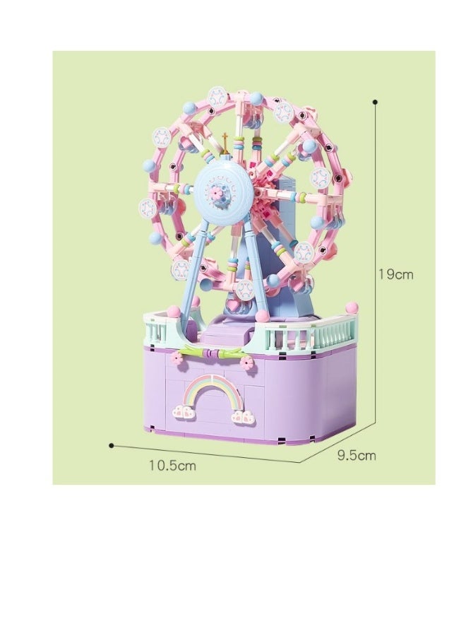 Loquat Ferris Wheel Music Box Building Blocks DIY Block For Girls And Boys 6 -12 Years Old  Construction Toy Birthday Gifts Adults Kids（710Pcs） - Image 2