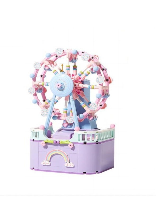 Loquat Ferris Wheel Music Box Building Blocks DIY Block For Girls And Boys 6 -12 Years Old  Construction Toy Birthday Gifts Adults Kids（710Pcs） - Image 1