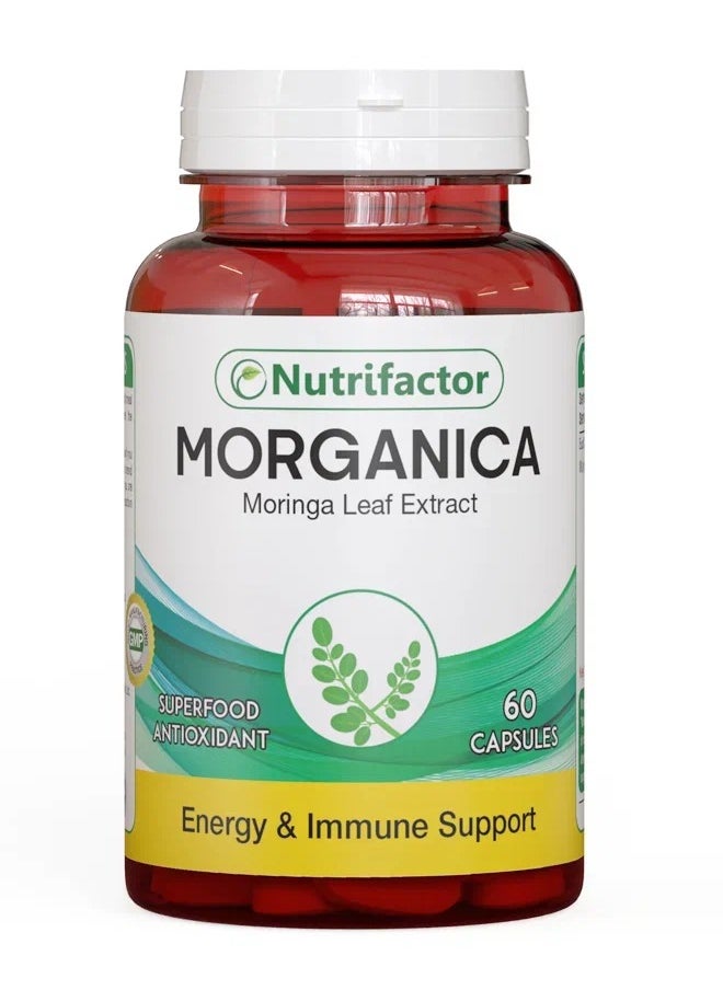 Nutrifactor Moringa Oleifera Capsules Miracle Antioxidant Superfood Supplement for Energy, Metabolism, & Immune Support - 60 Capsules  - Image 1