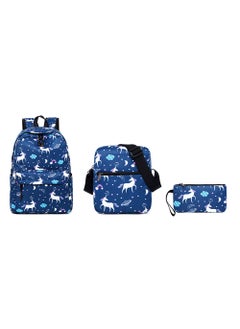 Excefore Dream Unicorn School Bag Kids 3-in-1 Bookbag Set, Laptop Backpack Lunch Bag Pencil Case Gift for Teen  - Image 2