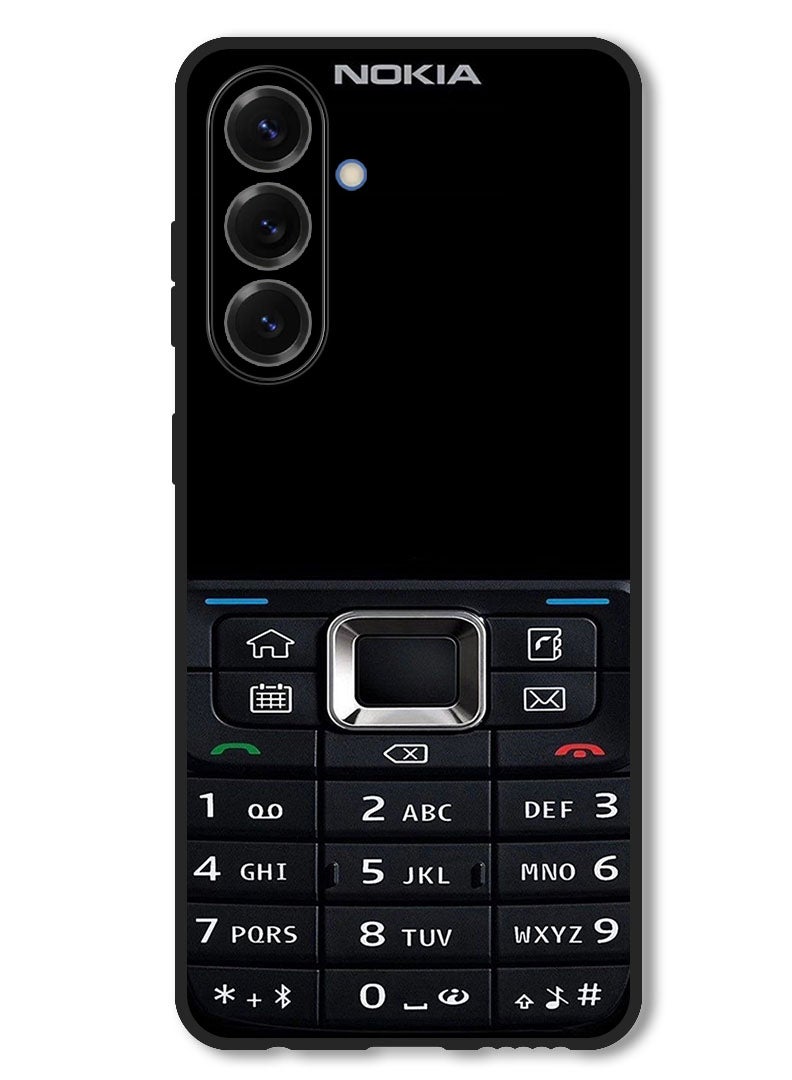 Theodor Case Compatible with Samsung Galaxy S25 FE 6.7 Inch Protection Shockproof Bumper Cover Old Phone Pattern - Image 1